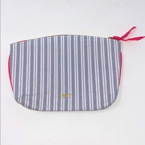 Ipsy‎ Striped Cosmetic Makeup Bag Blue/White